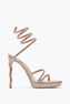 Margot Crystal Eggshell Platform Sandal 120