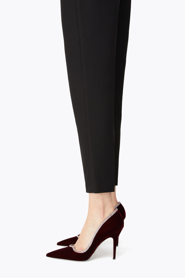 ONDA BURGUNDY VELVET PUMP 100 ONDA BURGUNDY VELVET PUMP 100