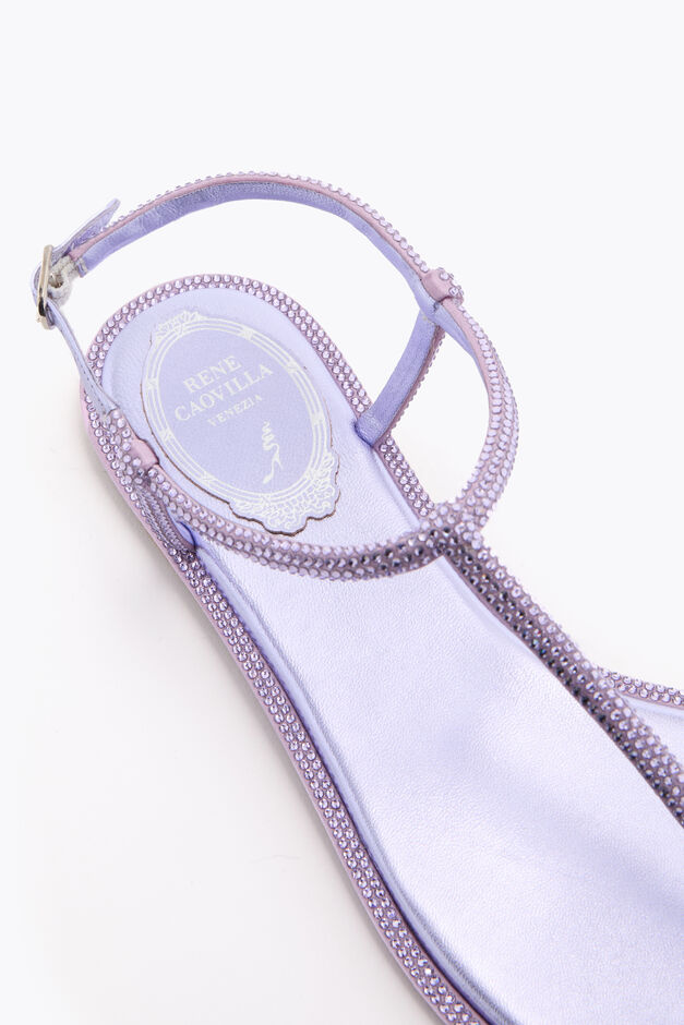 DIANA SANDALE MIT KRISTALLEN 10 IN FLIEDER