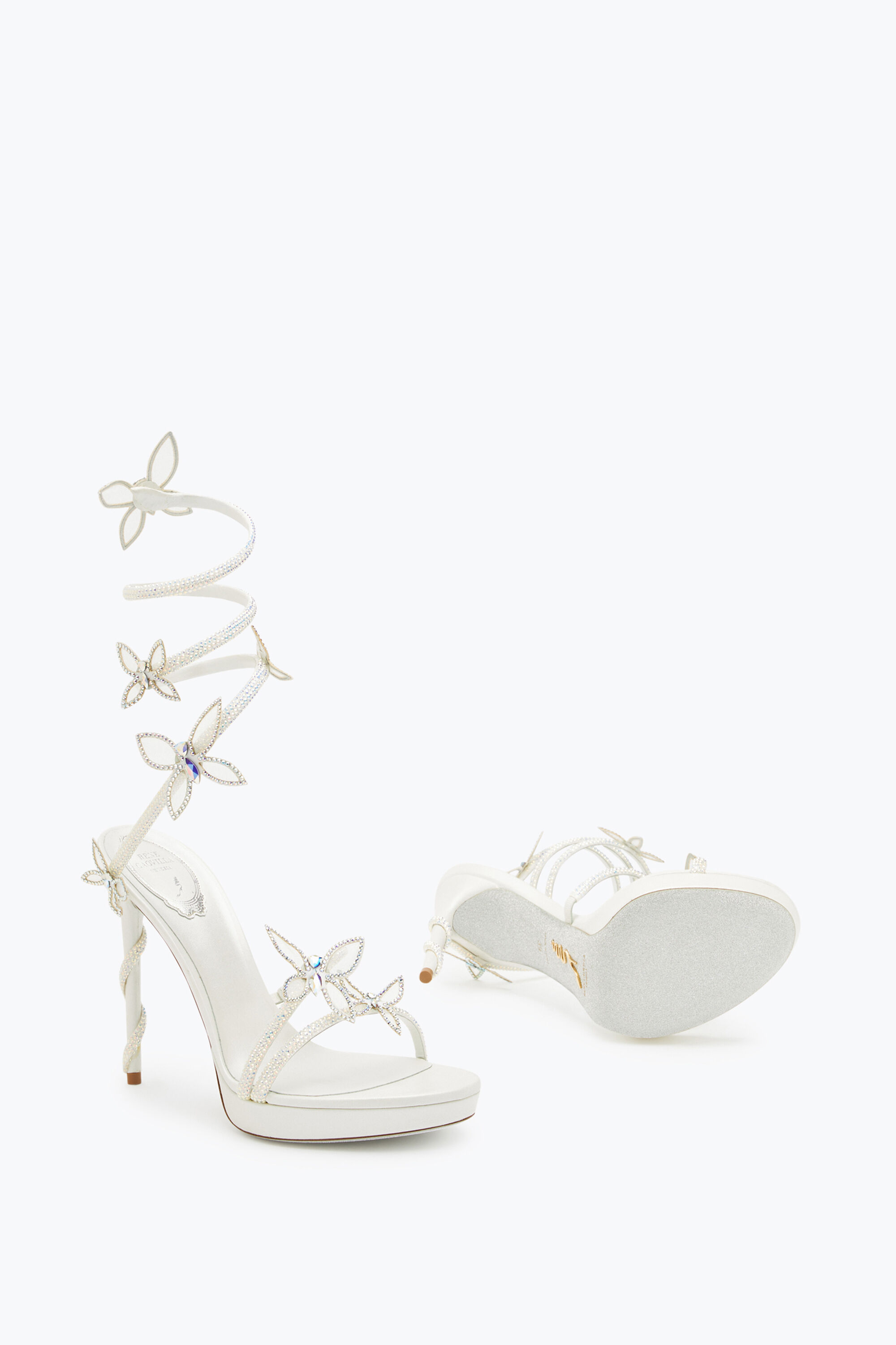 Sandalo bianco clearance con plateau