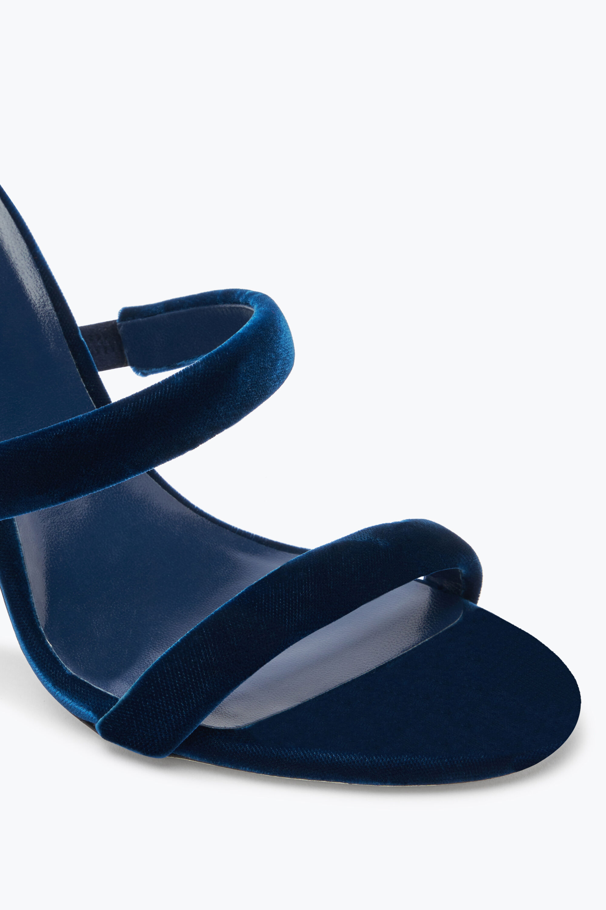 Navy velvet sandals top