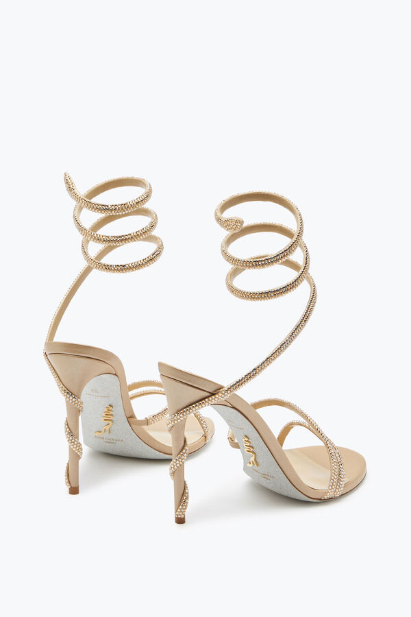 MARGOT CRYSTAL GOLD SANDAL 105