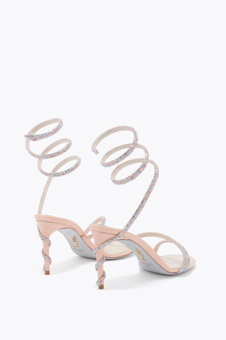 MARGOT PINK SANDAL WITH MULTICOLORED CRYSTALS 80