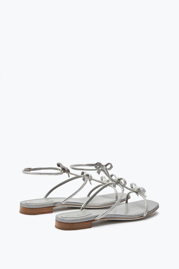 Caterina Crystal Pearl Gray Sandal 10