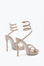 Margot Crystal Eggshell Platform Sandal 120