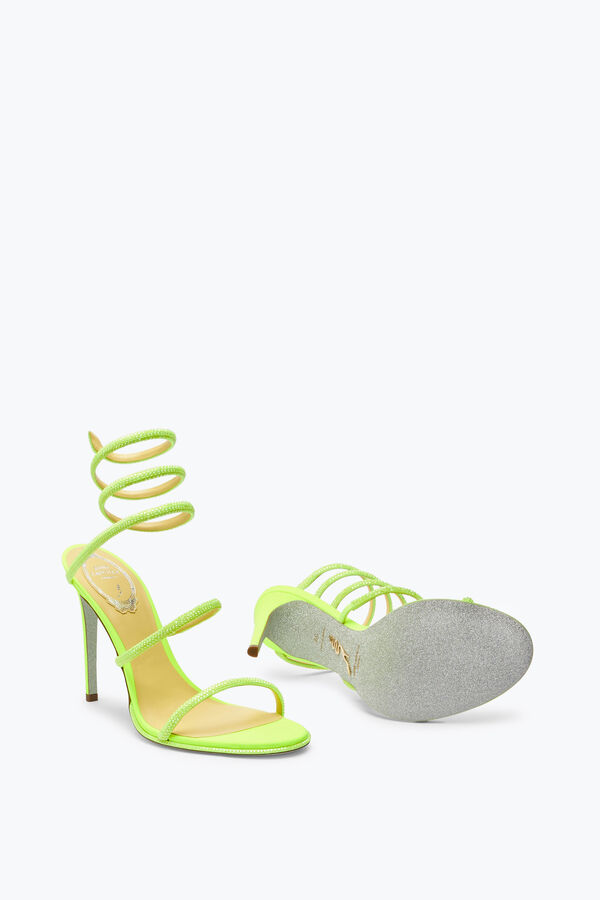Cleo Yellow Fluo Sandal With Crystals 105
