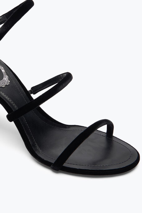 SANDALO CLEO IN VELLUTO NERO 80 SANDALO CLEO IN VELLUTO NERO 80