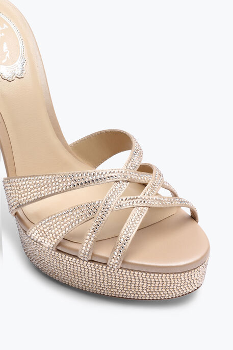 Dania Champagne Platform Slider Sandal 130 Dania Champagne Platform Slider Sandal 130