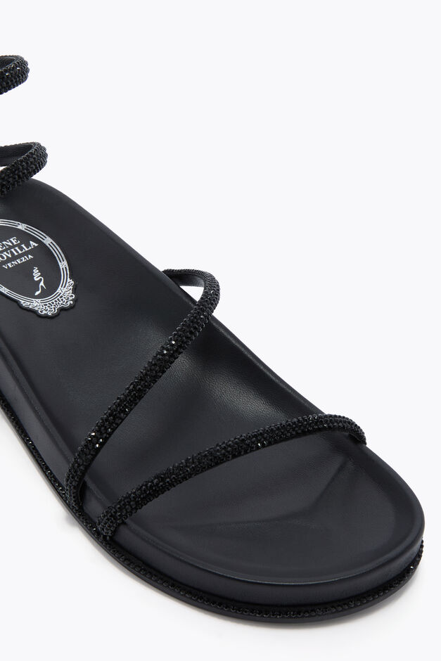 GISELE BLACK FLATFORM SANDAL 20