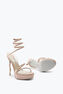 Margot Crystal Beige Platform Sandal 130