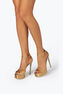 Anastasia Crystal Gold Platform Sandal 130