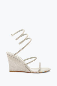CLEO SILVER WEDGE SANDAL 80