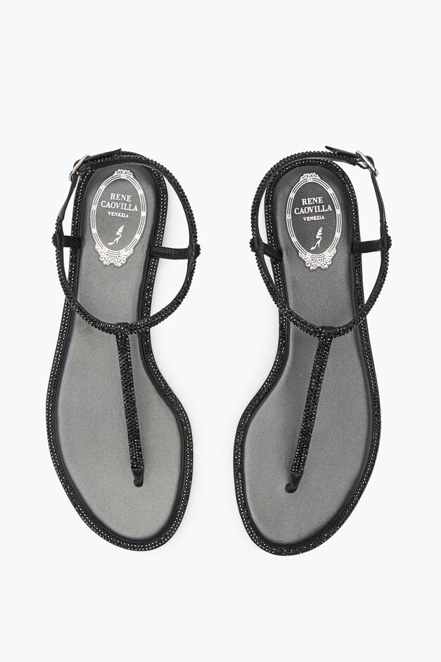 DIANA CRYSTAL BLACK SANDAL 10 DIANA CRYSTAL BLACK SANDAL 10