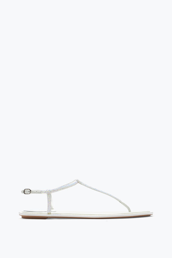 DIANA WHITE SANDAL WITH CRYSTALS 10