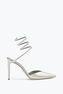 Cleo Kristall-Grau Offene Pumps 105