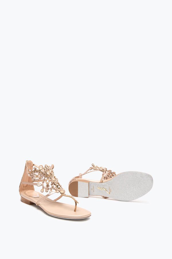 VENEZIANA ZEHENSTEGSANDALE AUS AYERS-LEDER IN GOLD 10