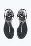 Caterina Black Thong Sandal 10