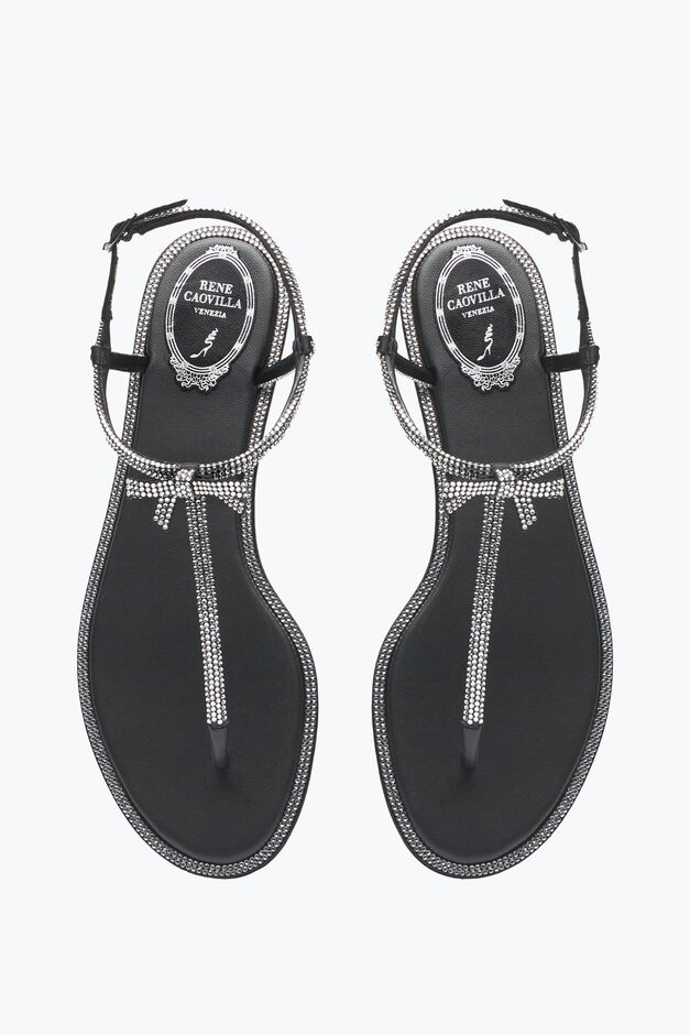 Caterina Black Thong Sandal 10 Caterina Black Thong Sandal 10