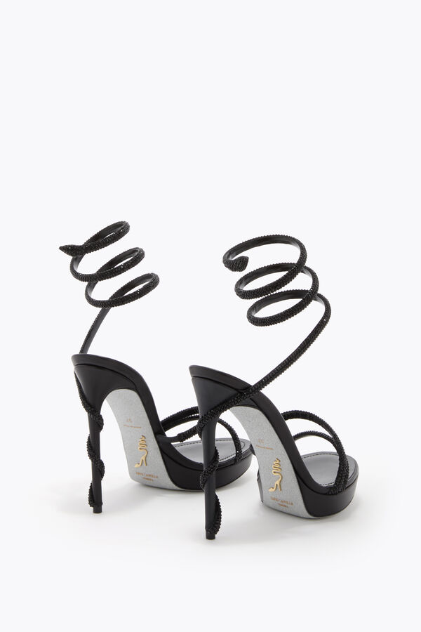 MARGOT BLACK PLATFORM SANDAL 120