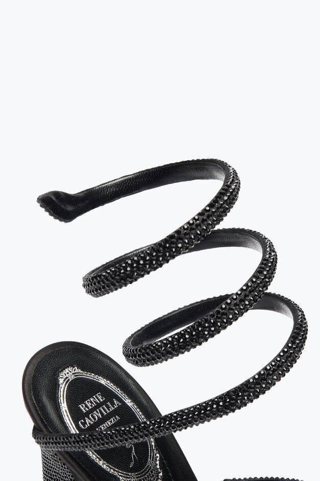 CLEO TOTAL BLACK SANDAL WITH SOUL HEEL 105 CLEO TOTAL BLACK SANDAL WITH SOUL HEEL 105