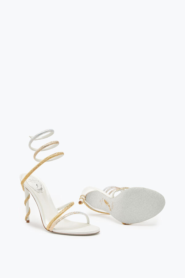 Margot Ivory Sandal With Degrad&eacute; Crystals 105