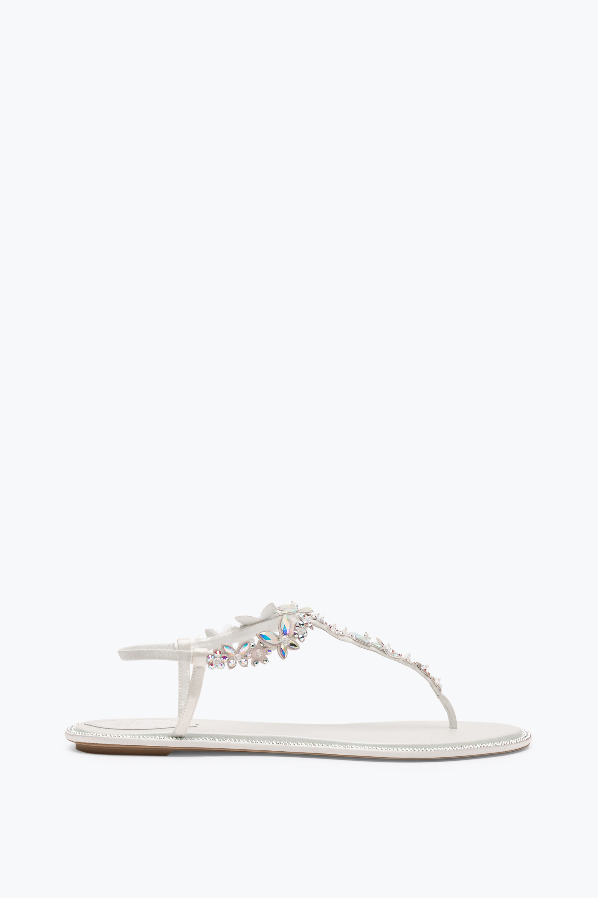 Jeweled EDEN IVORY THONG SANDAL 10 | Rene Caovilla®