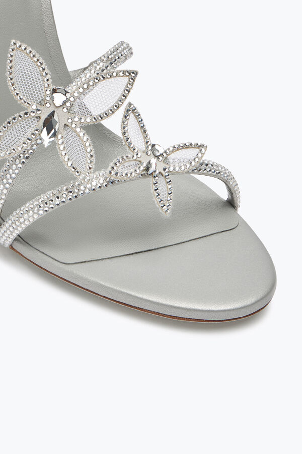 Margot Silver Sandal With Butterflies And Crystals 105