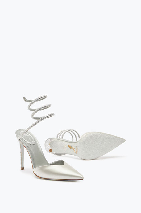 Cleo Crystal Gray Open-Back Pump 105 Cleo Crystal Gray Open-Back Pump 105