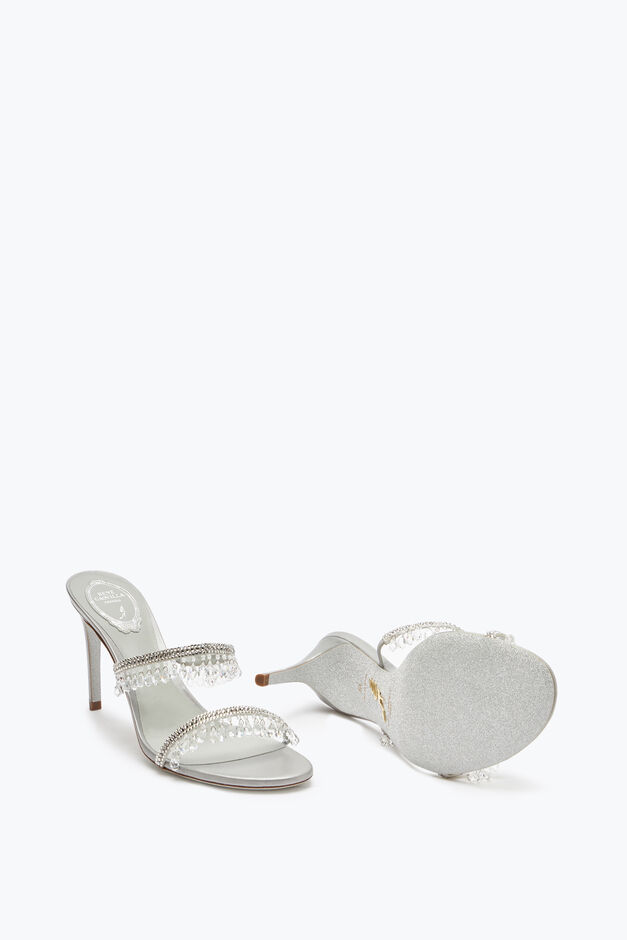 Chandelier Pearl Gray Slider Sandal 80 Chandelier Pearl Gray Slider Sandal 80