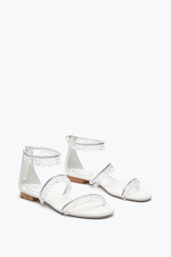 CHANDELIER IVORY FLAT SANDAL 10