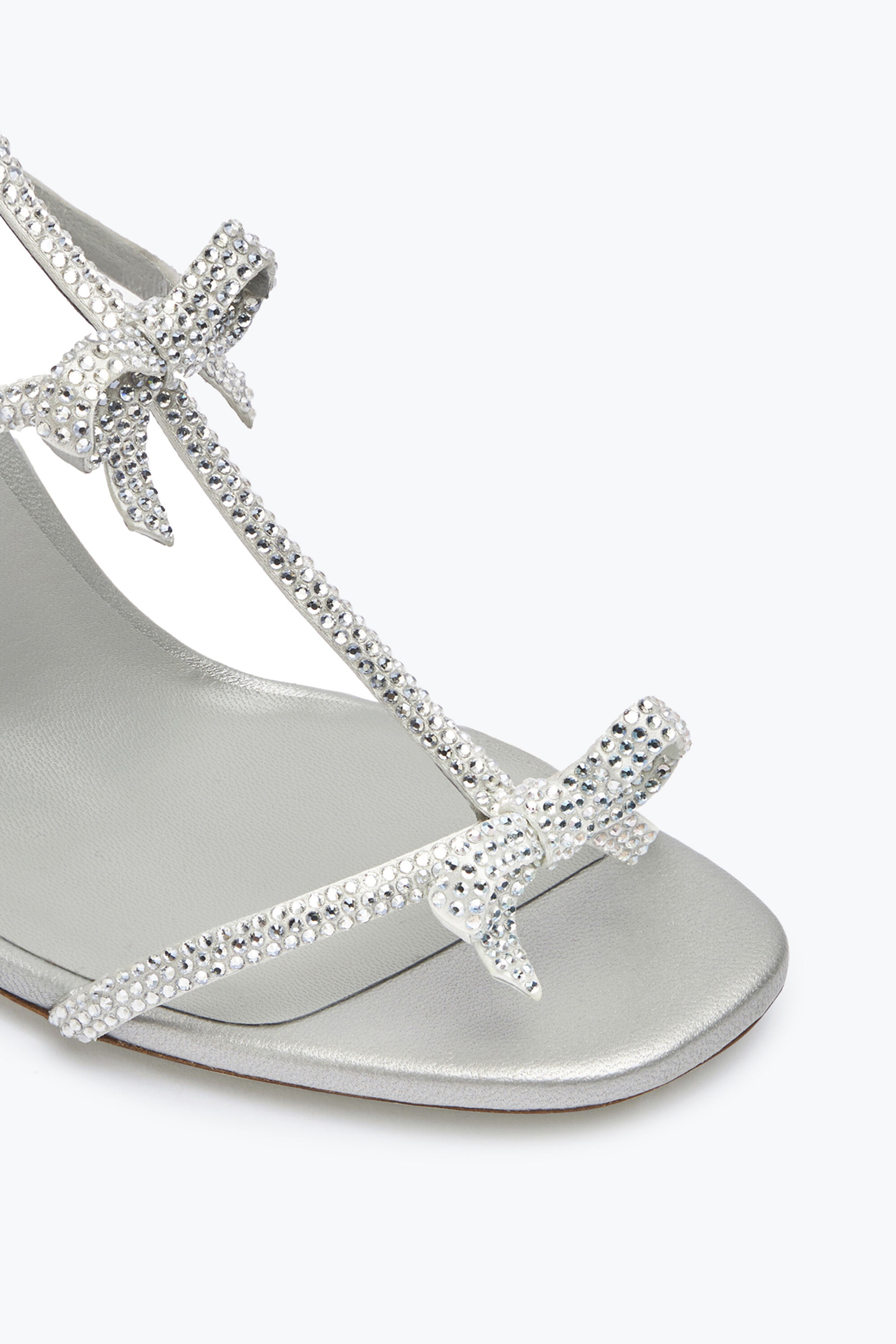 Sandales Sandale Caterina Grise Avec Cristaux 105 en Gris pour
