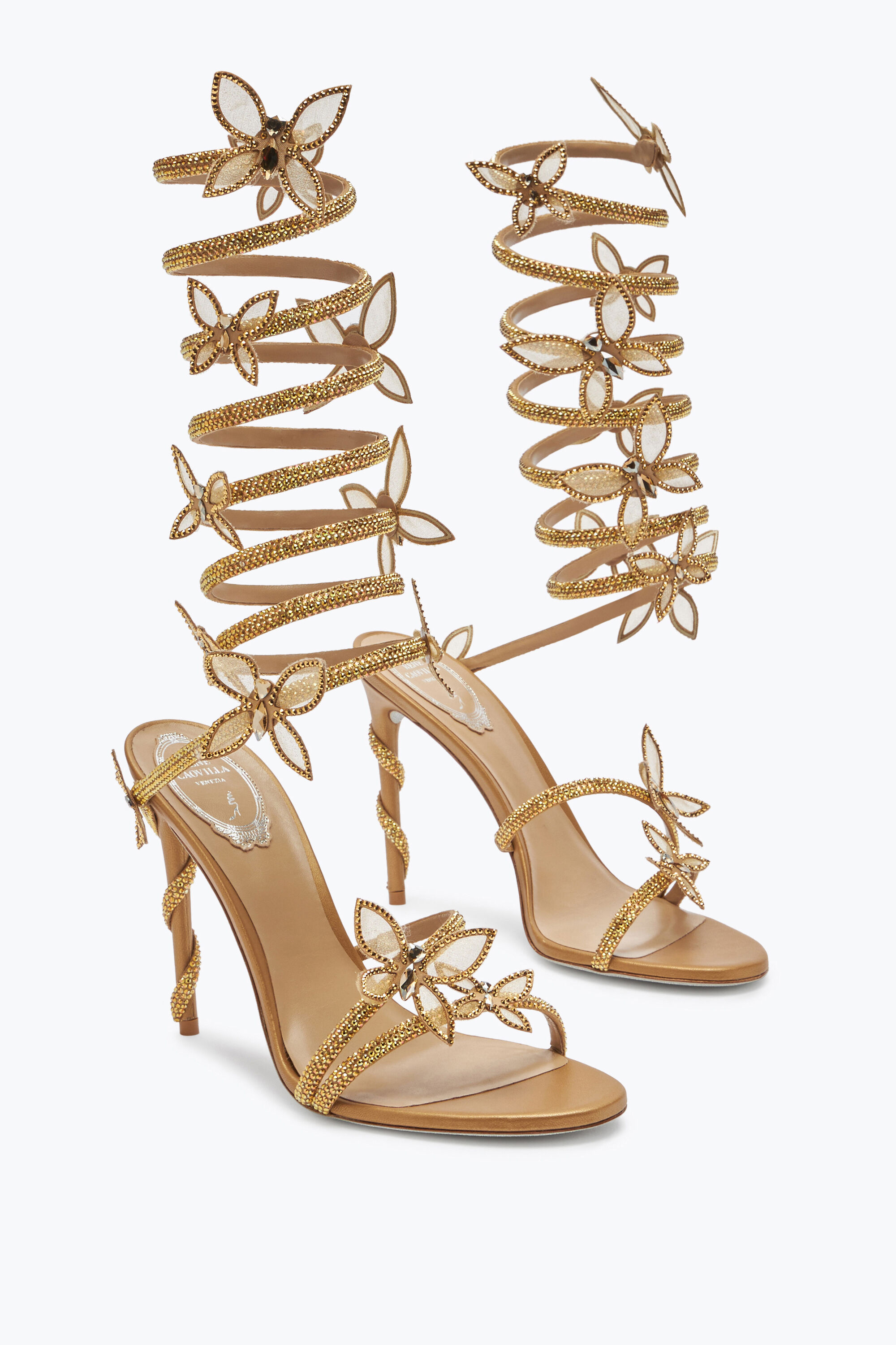 Rene caovilla butterfly heels hot sale
