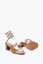 SANDALE CLEO EN CUIR D’AYERS COGNAC 50