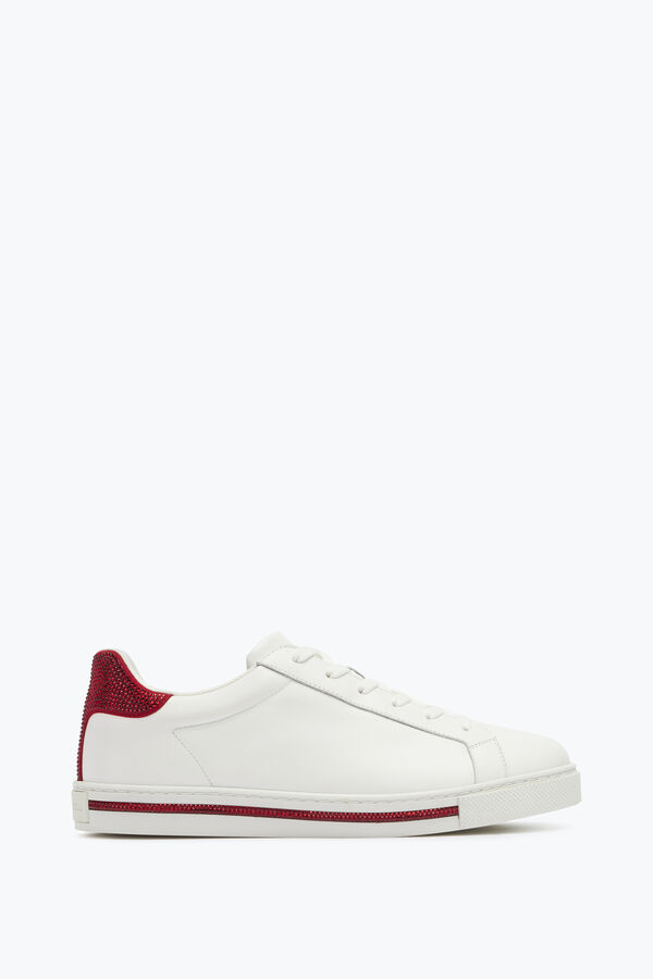 Sneaker Xtra Bianco-Rosso Con Cristalli 15
