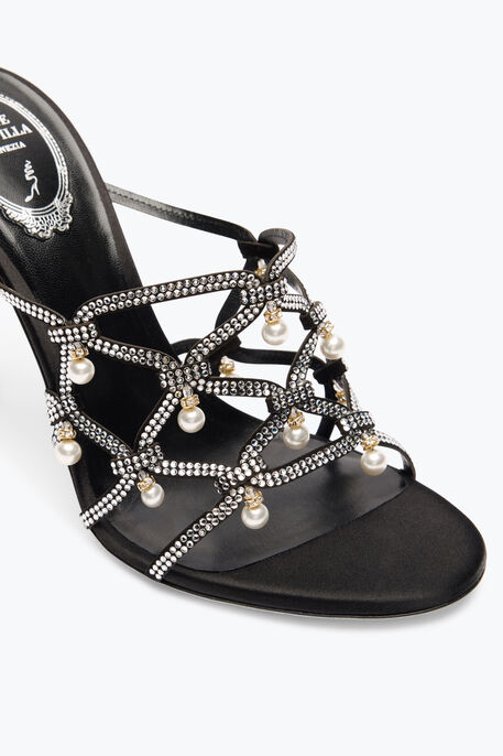 ESMERALDA BLACK SLIDER SANDAL 105