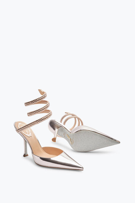 Cleo Powder Pink Pump With Crystals 105 Cleo Powder Pink Pump With Crystals 105