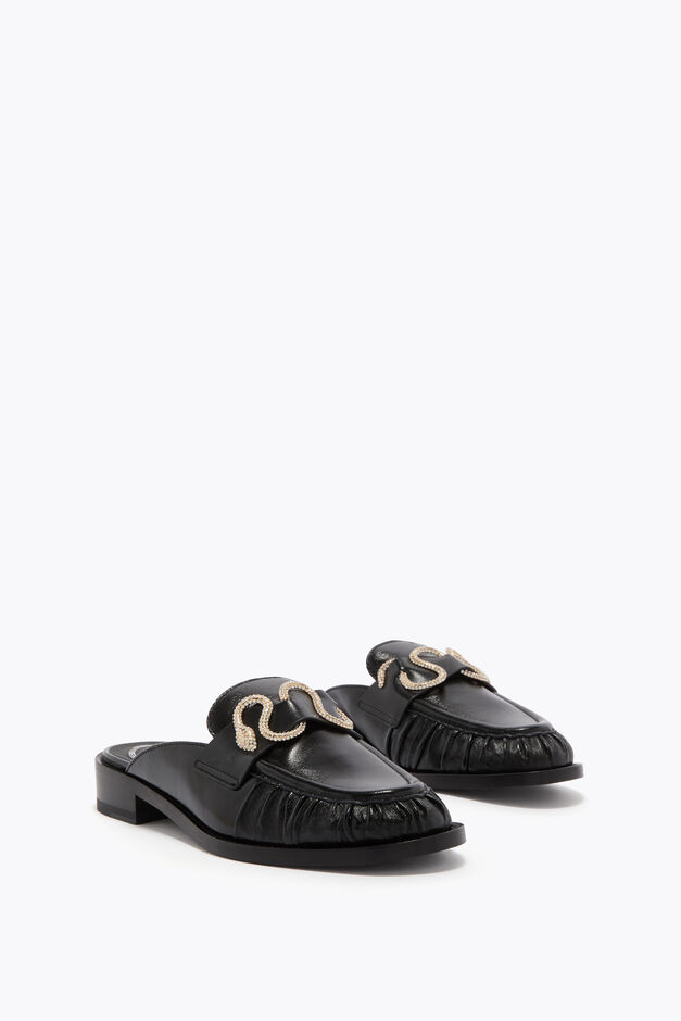 MORGANA BLACK MULE LOAFER 20
