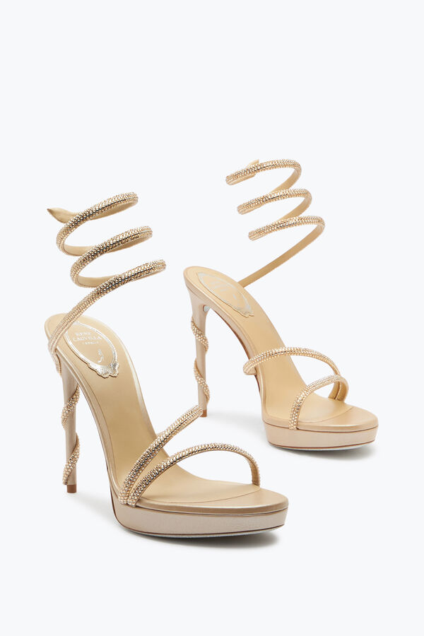 Margot Champagne Platform Sandal 120