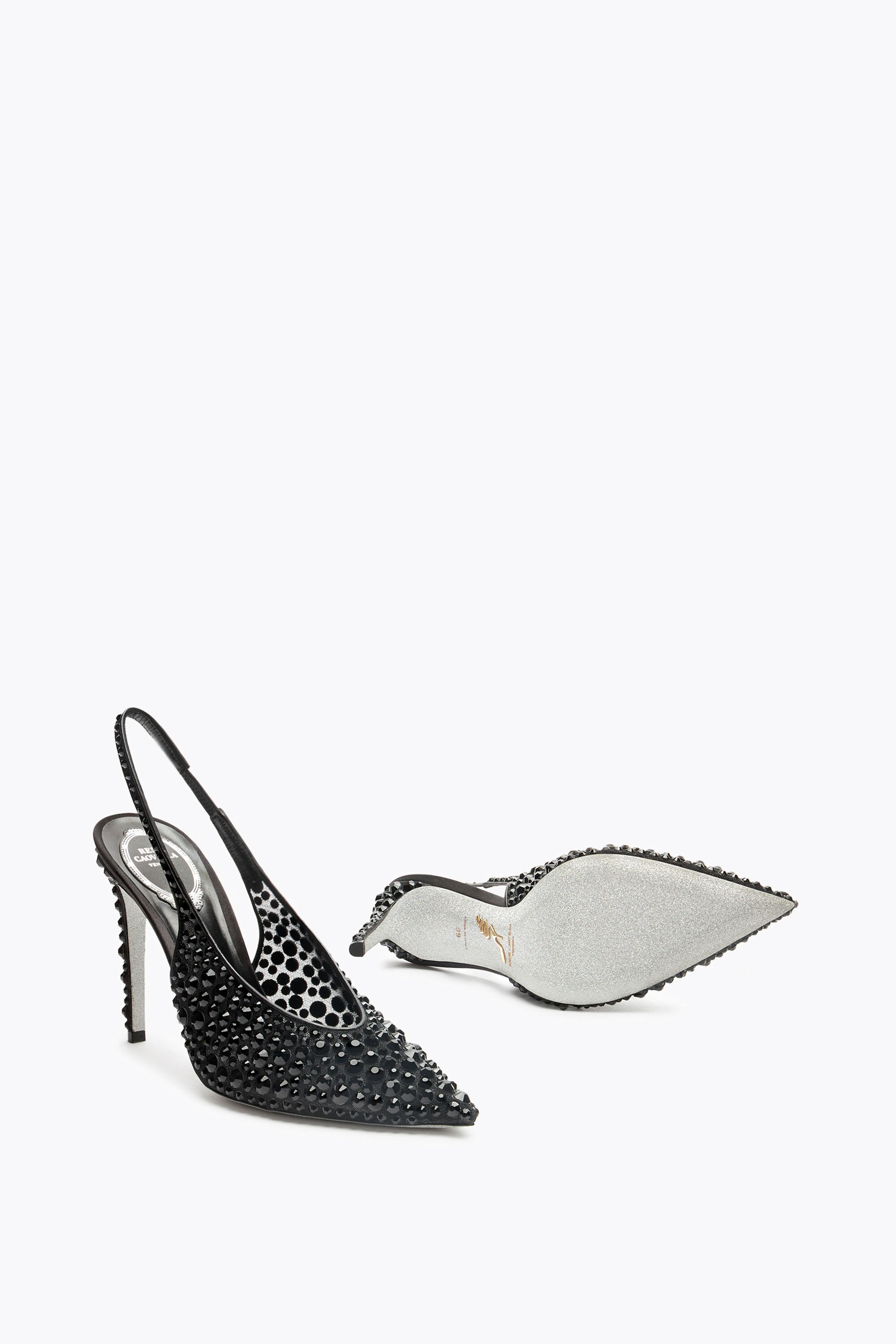 Designer Slingback shoes with heels Caovilla