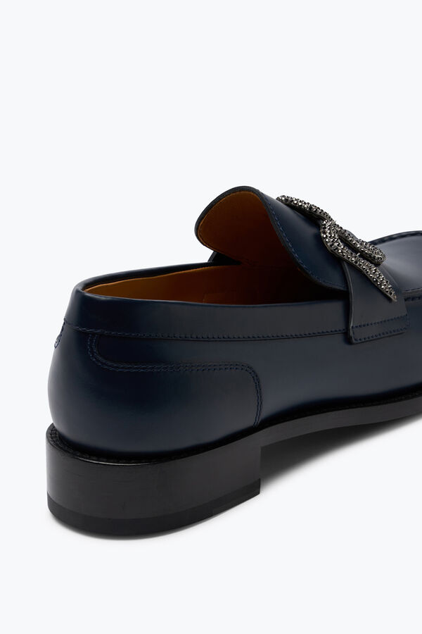 Morgana Blue Loafer With Black Matte Crystal 20