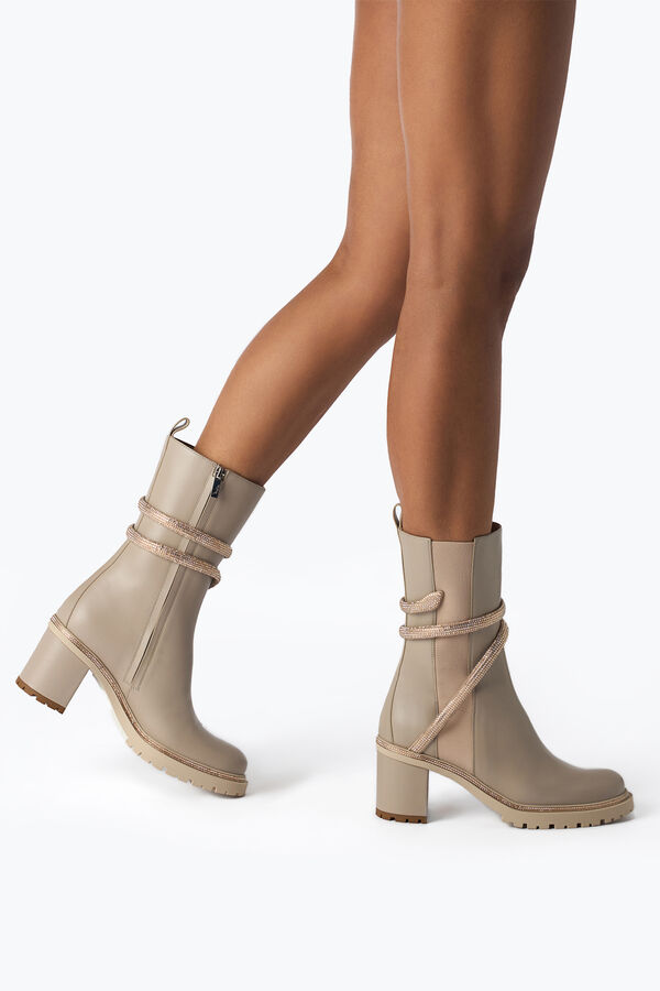 Cleo Crystals Beige Bootie 60