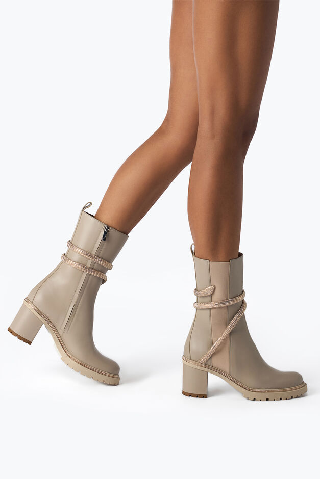 Bottine Cleo Beige Avec Cristaux 60 Bottine Cleo Beige Avec Cristaux 60