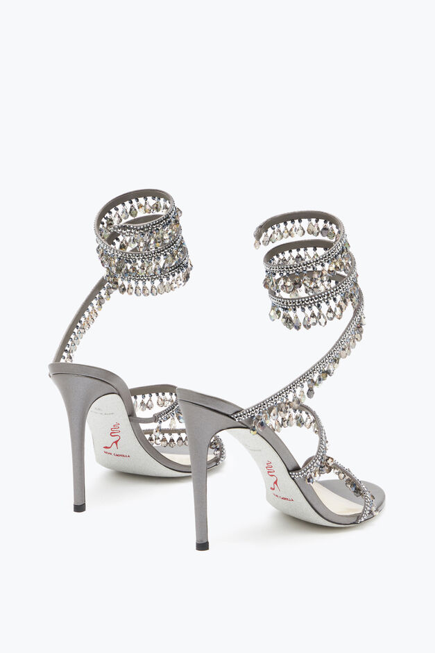 Chandelier Crystal Pearl Gray Sandal 105 Chandelier Crystal Pearl Gray Sandal 105