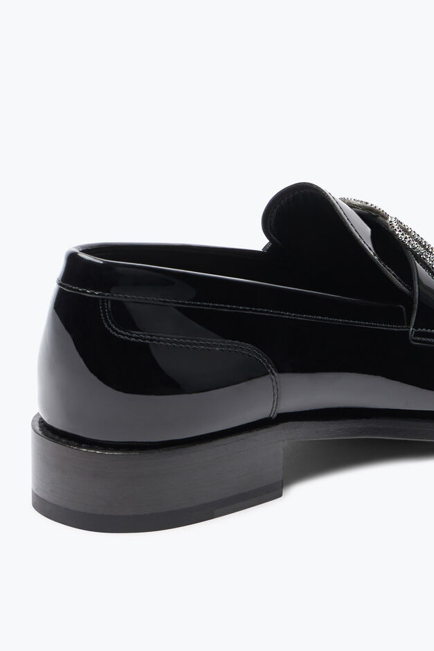 Morgana Black Patent Loafer With Crystals 20