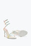 Sandale Margot Burano blanche avec dégradé de cristaux 105