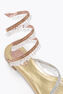 CHANDELIER GOLD SATIN/ROSE GOLD-MULTI STRASS SANDAL