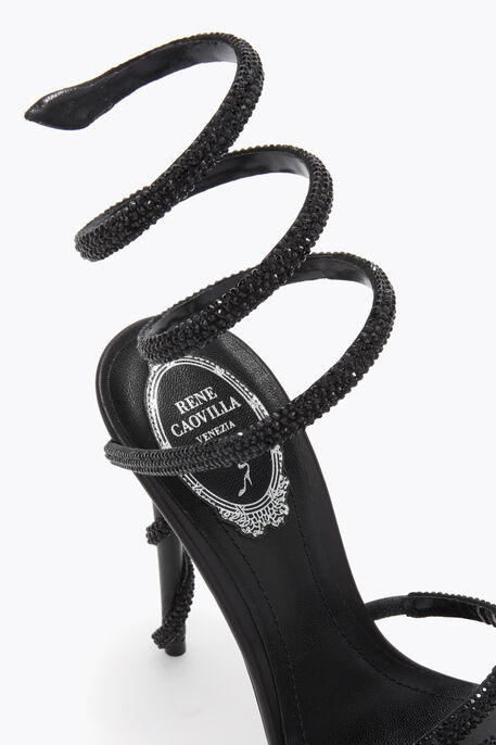 MARGOT BLACK PLATFORM SANDAL 120