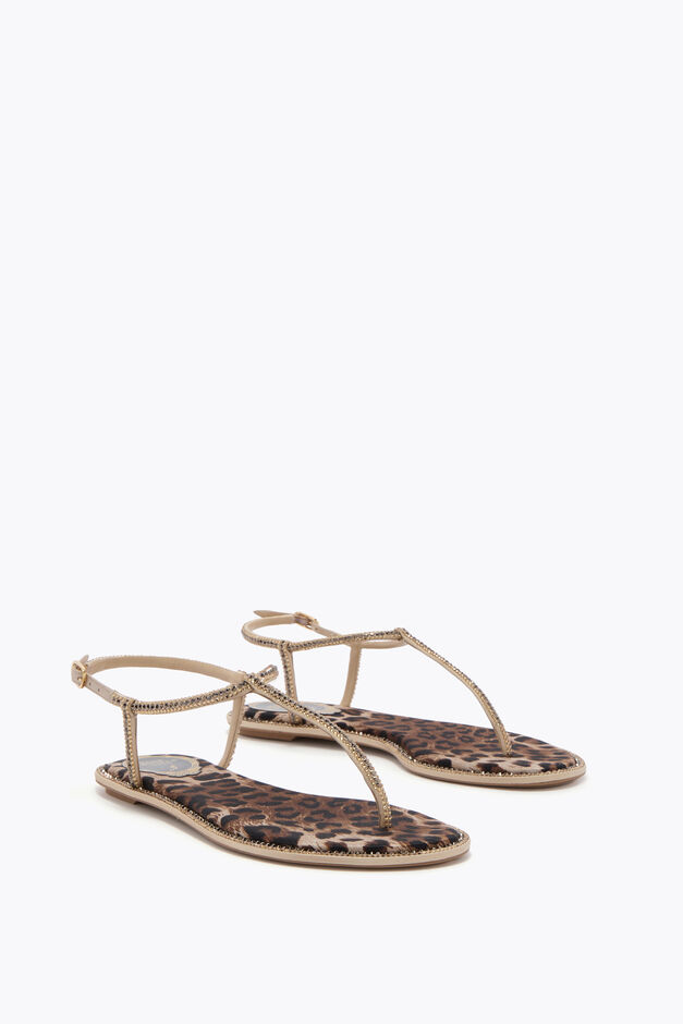 DIANA ANIMALIER SANDAL WITH CRYSTALS 10