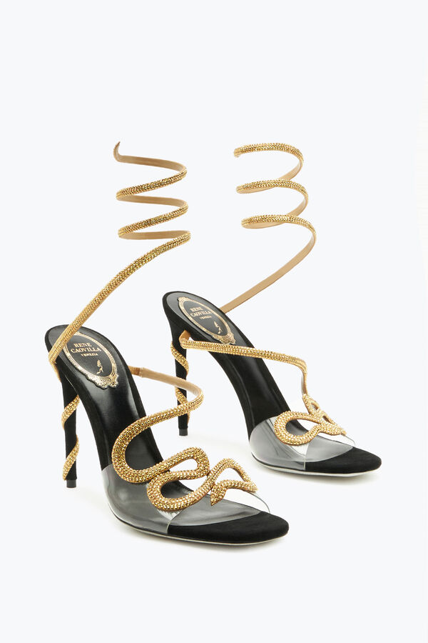 Morgana Black And Gold Sandal 105