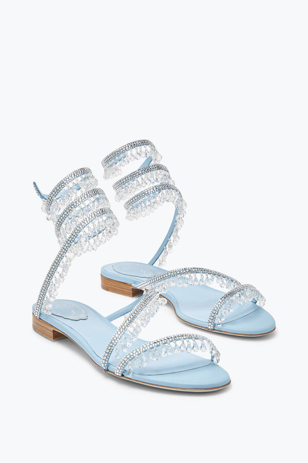 Chandelier Flat Light Blue Sandal 10